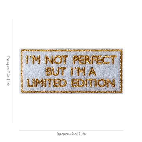 sarcasm, self love, kind, perfect, motivation, hope, co-worker, Patches, Embroidery, Bordados, Handmade, Emblems, Emblema, Applique, Pin, Badges, Uniform, Hat, Backpack, Clothing, Clothes, Velcro, Jackets, Gifts, jeans