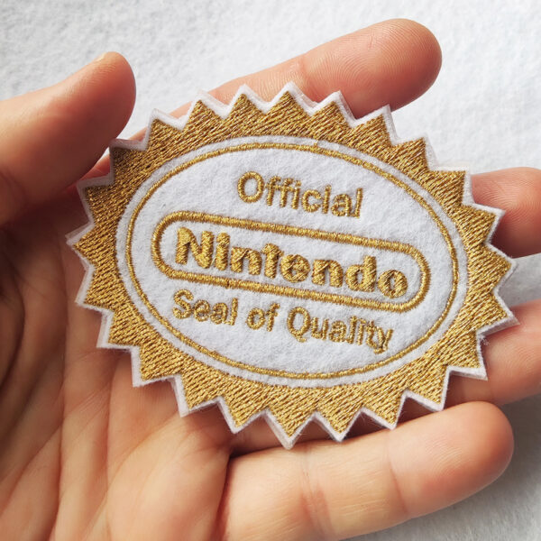 Bling! Handmade, Nintendo Patch Seal of Quality, Seal of Quality Patch, Nintendo Patch, Super Mario Patch, Characters Nintendo Patch, Patch, Arcade, Nintendo, Neo Geo, neogeo, Sega, Playstation, Jamma, Gaming, Videogame, Videogames, Pixel, Art, Patches, Embroidery, Bordados, Handmade, Emblems, Emblema, Applique, Pin, Badges, Uniform, Hat, Backpack, Clothing, Clothes, Velcro, Jackets, Gifts, Jeans