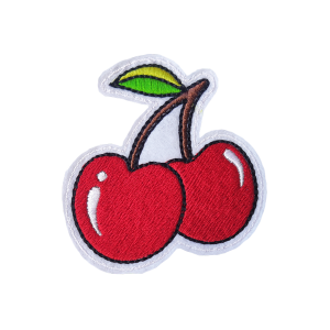 cherry Emblems, cherries Applique, fruit patch, cereja patch, cherries patch, cherry patch, fun patch, embroidered, perfect, motivation, handmade, patch, patches, pin, badges, emblema, bordado, arcade, pixel patch, vintage, iron on
