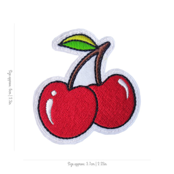 Bling! Handmade, Cherries Patch, Cherry Patch Cherries, Cherry, Patch, cereja, fruit, nature, 90s, disco, fun, Patches, Embroidery, Bordados, Handmade, Emblems, Emblema, Applique, Pin, Badges, Uniform, Hat, Backpack, Clothing, Clothes, Velcro, Jackets, Gifts, Jeans