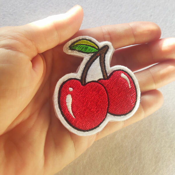 Bling! Handmade, Cherries Patch, Cherry Patch Cherries, Cherry, Patch, cereja, fruit, nature, 90s, disco, fun, Patches, Embroidery, Bordados, Handmade, Emblems, Emblema, Applique, Pin, Badges, Uniform, Hat, Backpack, Clothing, Clothes, Velcro, Jackets, Gifts, Jeans