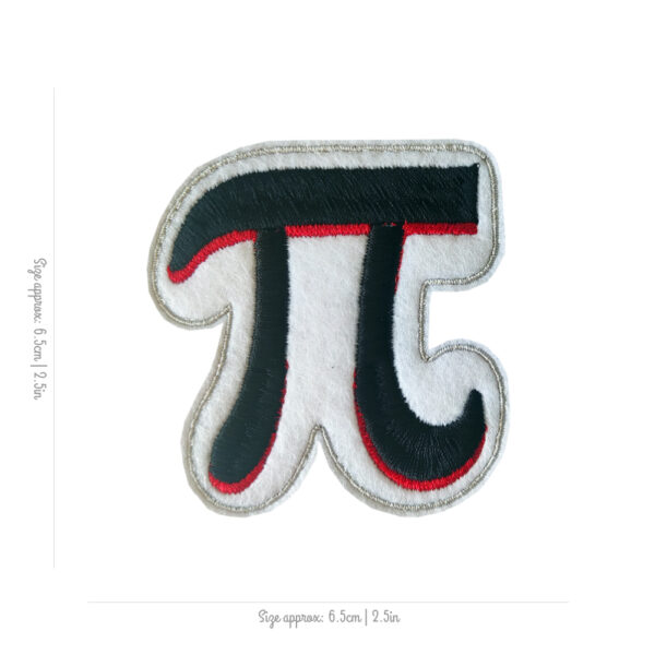 Bling! Handmade, PI Patch Mats, PI Patch, 3.14, Science, maths, matematica, Patches, Embroidery, Bordados, Handmade, Emblems, Emblema, Applique, Pin, Badges, Uniform, Hat, Backpack, Clothing, Clothes, Velcro, Jackets, Gifts, Jeans