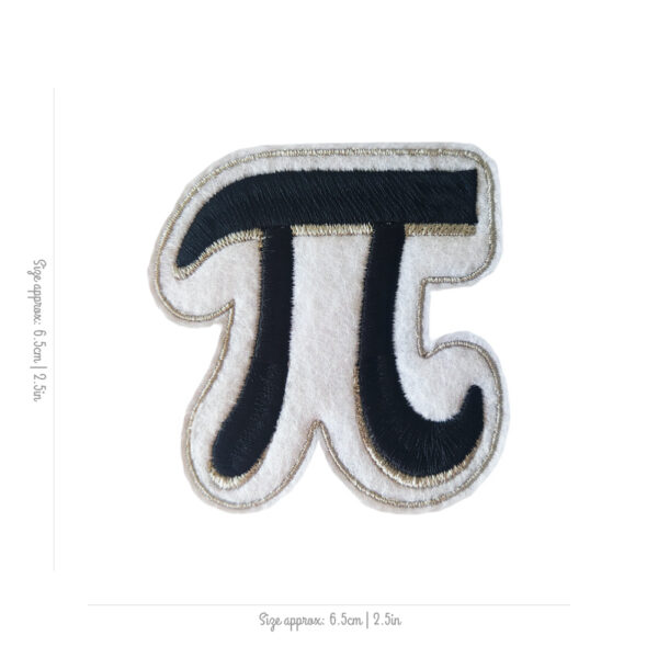 Bling! Handmade, PI Patch Mats, PI Patch, 3.14, Science, maths, matematica, Patches, Embroidery, Bordados, Handmade, Emblems, Emblema, Applique, Pin, Badges, Uniform, Hat, Backpack, Clothing, Clothes, Velcro, Jackets, Gifts, Jeans