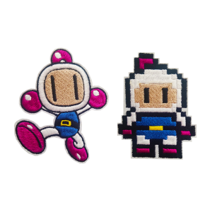 bomberman, bomberman patch, bomberman stuff, pac man patch, embroidered, handmade, patch, patches, pin, badges, emblema, bordado, arcade, neo geo, nintendo, sega, playstation, atari, taito, sinclair, commodore, spectrum, gaming, pixel art, dragon ball, vintage, iron on