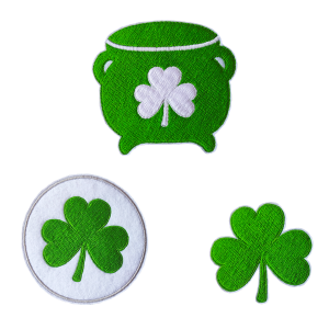 Saint Patrick's Day, lucky, lucky clover, st patricks, trevo, clover, clover patch, lucky patch, irland patch, fun patch, embroidered, perfect, motivation, handmade, patch, patches, pin, badges, emblema, bordado, arcade, pixel patch, vintage, iron on