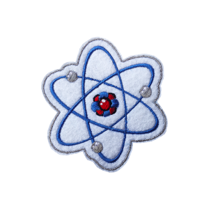 Science patch, atom path, atom badge, atom pin, atom patch, maths, maths patch, matematica, embroidered, perfect motivation, motivation, cute patch, handmade, patch, patches, pin, badges, emblema, bordado, pixel art, vintage, iron-on