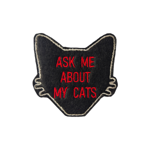 Cats, Animal, Lover, Cat, Dog, Puppy, Pet, Grooming, Love, Patches, Embroidery, Bordados, Handmade, Emblems, Emblema, Applique, Pin, Badges, Uniform, Hat, Backpack, Clothing, Clothes, Velcro, Jackets, Gifts, Jeans