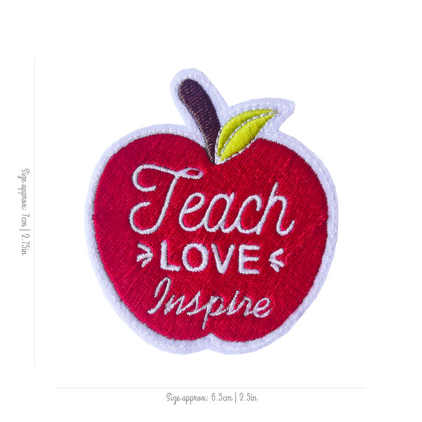 Bling! Handmade, Teach Love Inspire Patch, Teach Love Inspire, Coach, Learn, Love, Students, Education, Professor, Teacher, Profissões, Patches, Embroidery, Bordados, Handmade, Emblems, Emblema, Applique, Pin, Badges, Uniform, Hat, Backpack, Clothing, Clothes, Velcro, Jackets, Gifts, Jeans