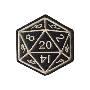 Twenty Sided Die, Icosahedron, 20 Sided Polyhedron, Geometric, Geometry, Mathematics Maths, Matematica, Technology, Science, Patches, Embroidery, Bordados, Handmade, Emblems, Emblema, Applique, Pin, Badges, Uniform, Hat, Backpack, Clothing, Clothes, Velcro, Jackets, Gifts, Jeans