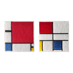 Bling Handmade, Mondrian, Patch, Painting, Embroidered, Piet Mondrian, Art, Ink, Swatch, Artist, Designer, Design, Printer, Palete, Colors, CMYK, RGB, Pantone, Patches, Embroidery, Bordados, Handmade, Emblems, Emblema, Applique, Pin, Badges, Uniform, Hat, Backpack, Clothing, Clothes, Velcro, Jackets, Gifts, Jeans