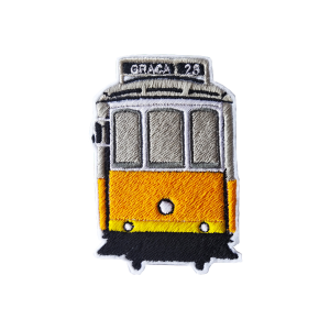 Bling Handmade, Lisbon Tram Patch, Emblema do Eléctrico de Lisboa, Lisbon Portugal Patch, Yellow Streetcar, Lisbon Souvenir, Alfama, Graça, Portuguese, Porto, Lisboa, Lisbon, Camões, Saudade, Custom, Portugal, Tradition, Sardinha, Patches, Embroidery, Bordados, Handmade, Emblems, Emblema, Applique, Pin, Badges, Uniform, Hat, Backpack, Clothing, Clothes, Velcro, Jackets, Gifts, Jeans