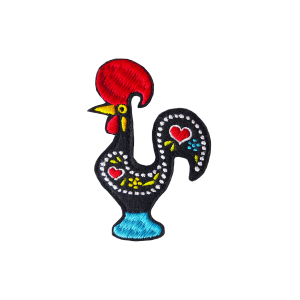 Bling Handmade, Barcelos Rooster Patch Portuguese, Galo de Barcelos Emblema, Portugal, Porto, Lisboa, Lisbon, Camões, Saudade, Portugal, Tradition, Sardinha, Patches, Embroidery, Bordados, Handmade, Emblems, Emblema, Applique, Pin, Badges, Uniform, Hat, Backpack, Clothing, Clothes, Velcro, Jackets, Gifts, Jeans